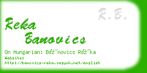reka banovics business card